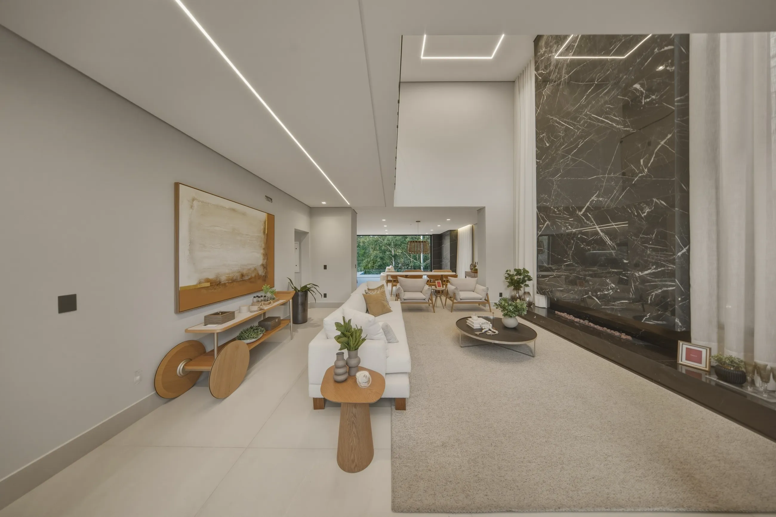 Casa Contemporânea no Tamboré 11 com Escada Escultural e Acabamentos Premium
