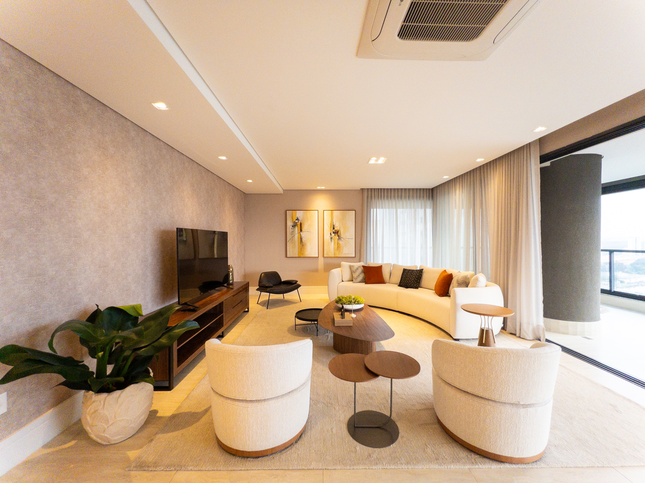 Apartamento mobiliado no centro de Alphaville!